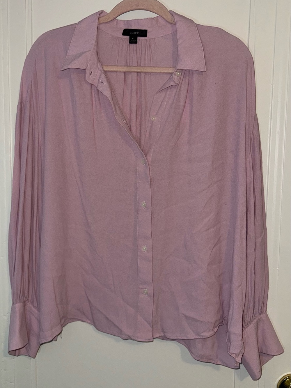 J. Crew Pink Lavender Button-Down Blouse XL